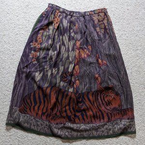 Charlisle Silk Tiger maxi skirt size 10
